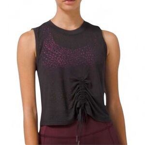 Lululemon Cinch Me Up Front Tank Black Pima cotton Size 4